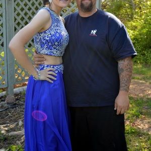 Navy blue prom dress